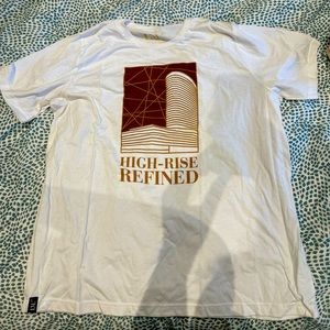 White t-shirt w/ print design